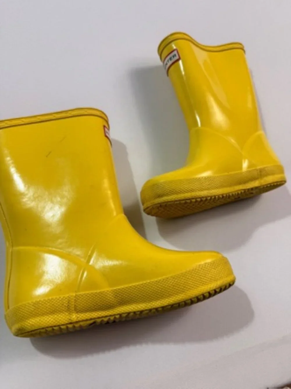 HUNTER Kids Original Yellow Rain Boots Wellington Waterproof Size 10C
